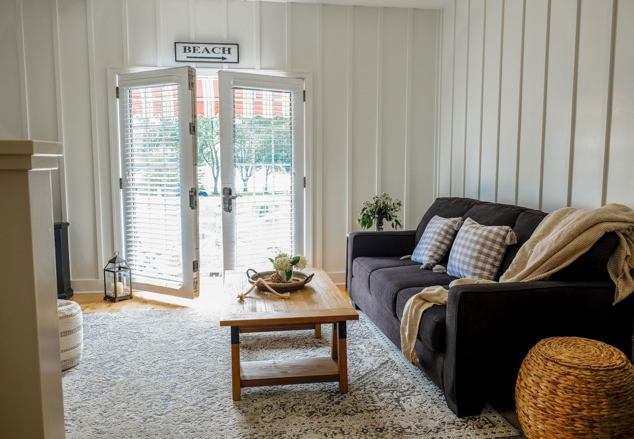 Living room with comfortable seating and entertainment 