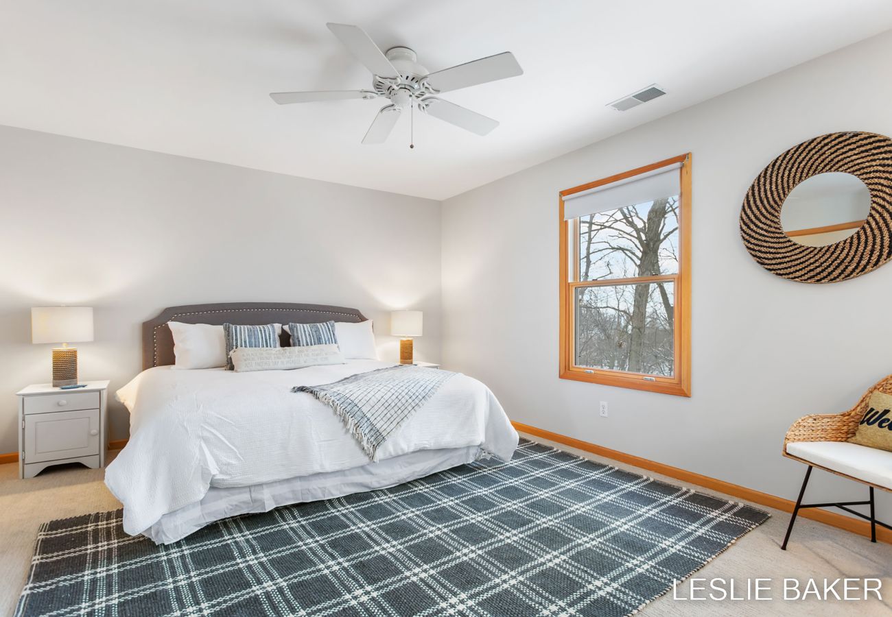 Second floor bedroom with king bed