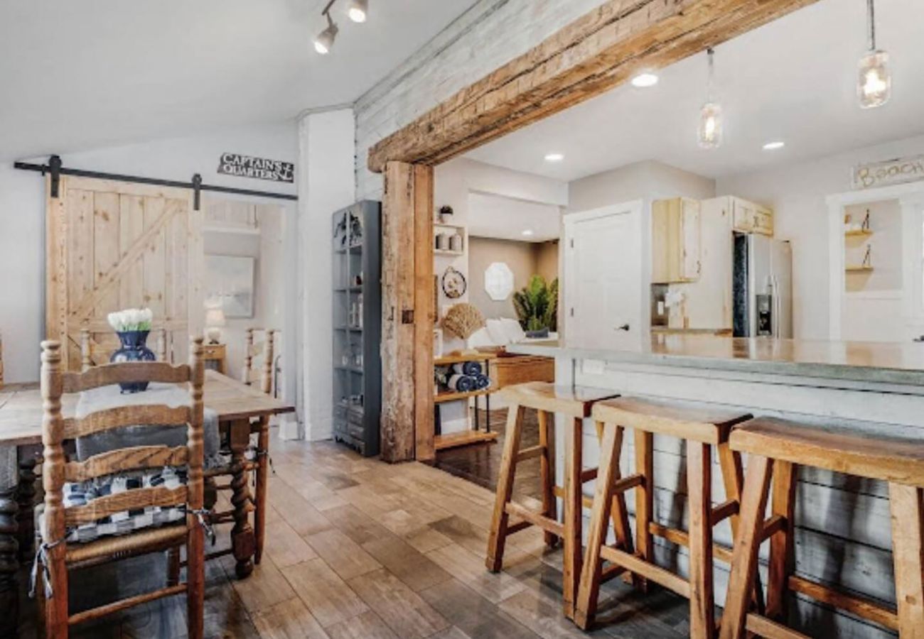 Dining room and additional seating at the kitchen island