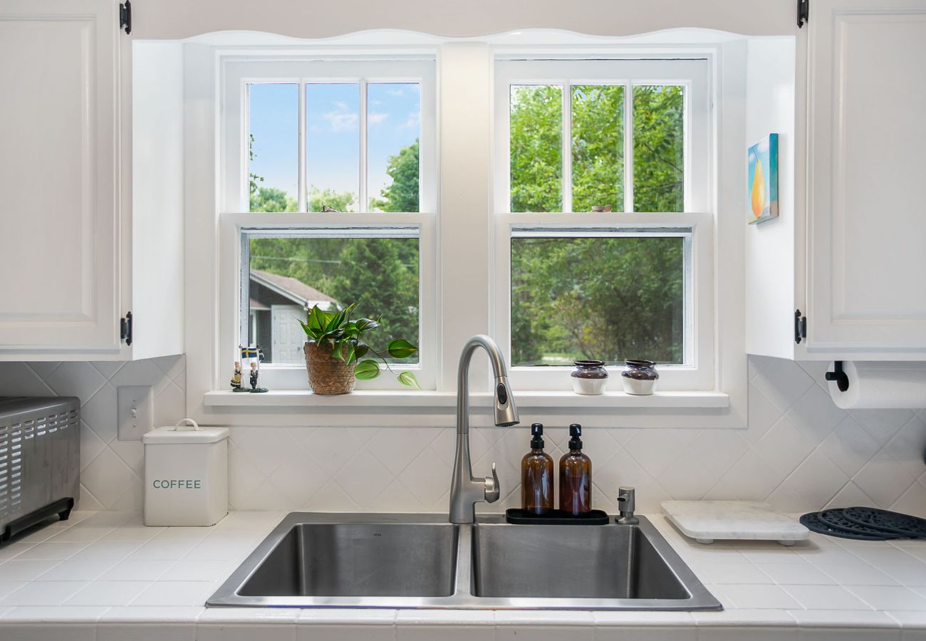 Kitchen Sink with Front Yard View